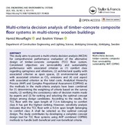 Multi-criteria decision analysis of timber–concrete composite floor systems in multi-storey wooden buildings