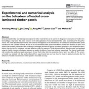 Experimental and numerical analysis on fire behaviour of loaded cross-laminated timber panels