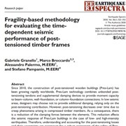 Fragility-based methodology for evaluating the time-dependent seismic performance of post-tensioned timber frames