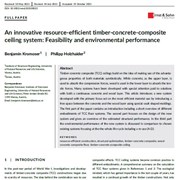 Cover image of An innovative resource-efficient timber-concrete-composite ceiling system: Feasibility and environmental performance