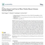 Cover image of Carbon Impact and Cost of Mass Timber Beam–Column Gravity Systems