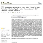 Risk Assessment Framework to Avoid Serial Failure for New Technical Solutions Applied to the Construction of a CLT Structure Resilient to Climate