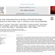 Cover image of Large-scale compartment fires to develop a self-extinction design framework for mass timber—Part 1: Literature review and methodology