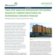 Two-step analysis procedure for seismic design of timber structures on reinforced concrete podium