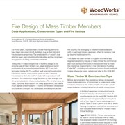 Fire Design of Mass Timber Members