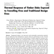 Thermal Response of Timber Slabs Exposed to Travelling Fires and Traditional Design Fires