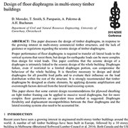 Cover image of Design of Floor Diaphragms in Multi-Storey Timber Buildings
