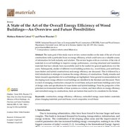 A State of the Art of the Overall Energy Efficiency of Wood Buildings—An Overview and Future Possibilities