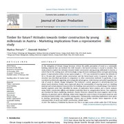 Timber for future? Attitudes towards timber construction by young millennials in Austria - Marketing implications from a representative study