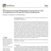 Cover image of Development of Creep Deformations during Service Life: A Comparison of CLT and TCC Floor Constructions