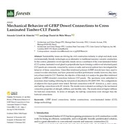 Mechanical Behavior of GFRP Dowel Connections to Cross Laminated Timber-CLT Panels