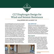 CLT Diaphragm Design for Wind and Seismic Resistance