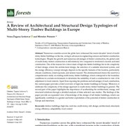 A Review of Architectural and Structural Design Typologies of Multi-Storey Timber Buildings in Europe