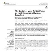 The Design of Mass Timber Panels as Heat-Exchangers (Dynamic Insulation)