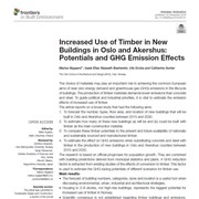 Increased Use of Timber in New Buildings in Oslo and Akershus: Potentials and GHG Emission Effects