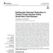 Cover image of Earthquake Damage Reduction in Timber Frame Houses Using Small-Size Fluid Damper