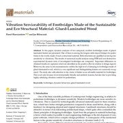 Cover image of Vibration Serviceability of Footbridges Made of the Sustainable and Eco Structural Material: Glued-Laminated Wood
