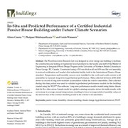 In-Situ and Predicted Performance of a Certified Industrial Passive House Building under Future Climate Scenarios