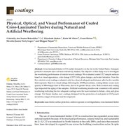 Physical, Optical, and Visual Performance of Coated Cross-Laminated Timber during Natural and Artificial Weathering