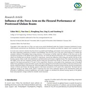 Influence of the Force Arm on the Flexural Performance of Prestressed Glulam Beams