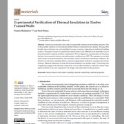 Experimental Verification of Thermal Insulation in Timber Framed Walls