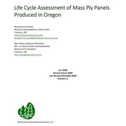 Life Cycle Assessment of Mass Ply Panels Produced in Oregon