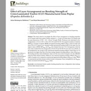 Effect of Layer Arrangement on Bending Strength of Cross-Laminated Timber (CLT) Manufactured from Poplar (Populus deltoides L.)