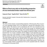 Effects of knot area ratio on the bending properties of cross-laminated timber made from Korean pine