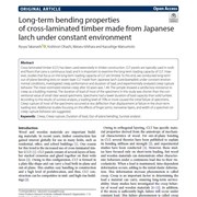 Long-term bending properties of cross-laminated timber made from Japanese larch under constant environment