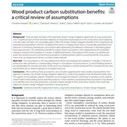 Wood product carbon substitution benefits: a critical review of assumptions