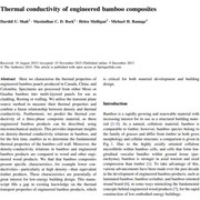 Thermal conductivity of engineered bamboo composites