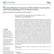 Recycling Potential Comparison of Mass Timber Constructions and Concrete Buildings: A Case Study in China