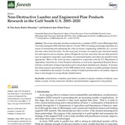 Non-Destructive Lumber and Engineered Pine Products Research in the Gulf South U.S. 2005–2020