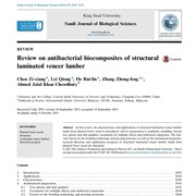 Review on antibacterial biocomposites of structural laminated veneer lumber