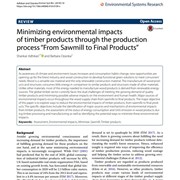 Minimizing environmental impacts of timber products through the production process “From Sawmill to Final Products”