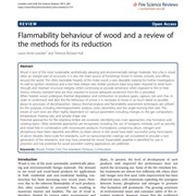 Flammability behaviour of wood and a review of the methods for its reduction