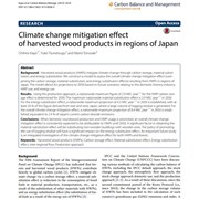 Climate change mitigation effect of harvested wood products in regions of Japan