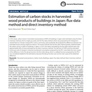 Estimation of carbon stocks in harvested wood products of buildings in Japan: flux-data method and direct inventory method
