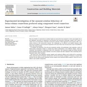 Experimental investigation of the moment-rotation behaviour of beam-column connections produced using compressed wood connectors