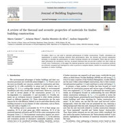 A review of the thermal and acoustic properties of materials for timber building construction