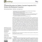 Cover image of Analytical Procedure for Timber-Concrete Composite (TCC) System with Mechanical Connectors