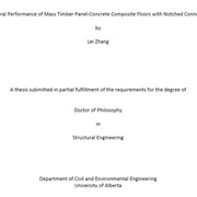 Cover image of Structural Performance of Mass Timber Panel-Concrete Composite Floors with Notched Connections