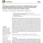 An Empirical Analysis of Barriers to Building Information Modelling (BIM) Implementation in Wood Construction Projects: Evidence from the Swedish Context