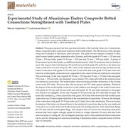 Experimental Study of Aluminium-Timber Composite Bolted Connections Strengthened with Toothed Plates