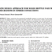 New Design Approach for Wood Brittle Failure Mechanisms in Timber Connections