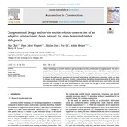 Cover image of Computational design and on-site mobile robotic construction of an adaptive reinforcement beam network for cross-laminated timber slab panels