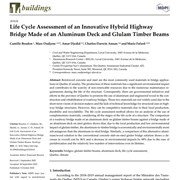 Life Cycle Assessment of an Innovative Hybrid Highway Bridge Made of an Aluminum Deck and Glulam Timber Beams