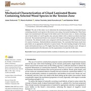 Mechanical Characterization of Glued Laminated Beams Containing Selected Wood Species in the Tension Zone