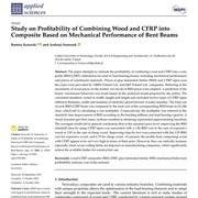 Study on Profitability of Combining Wood and CFRP into Composite Based on Mechanical Performance of Bent Beams