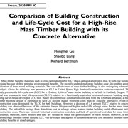 Comparison of building construction and life-cycle cost for a high-rise mass timber building with its concrete alternative